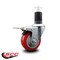Service Caster 3.5'' Red Poly Swivel 1-5/8'' Expanding Stem Caster Total Lock Brake SCC-EXTTL20S3514-PPUB-RED-158 - alternate 4